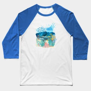Shark Aquarium Baseball T-Shirt